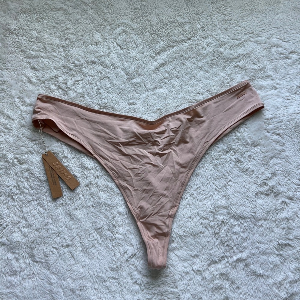 Skims Fits Everybody Thong Mica Tan Nude Low Rise PN-THG-2867 Womens 4X NEW Nude